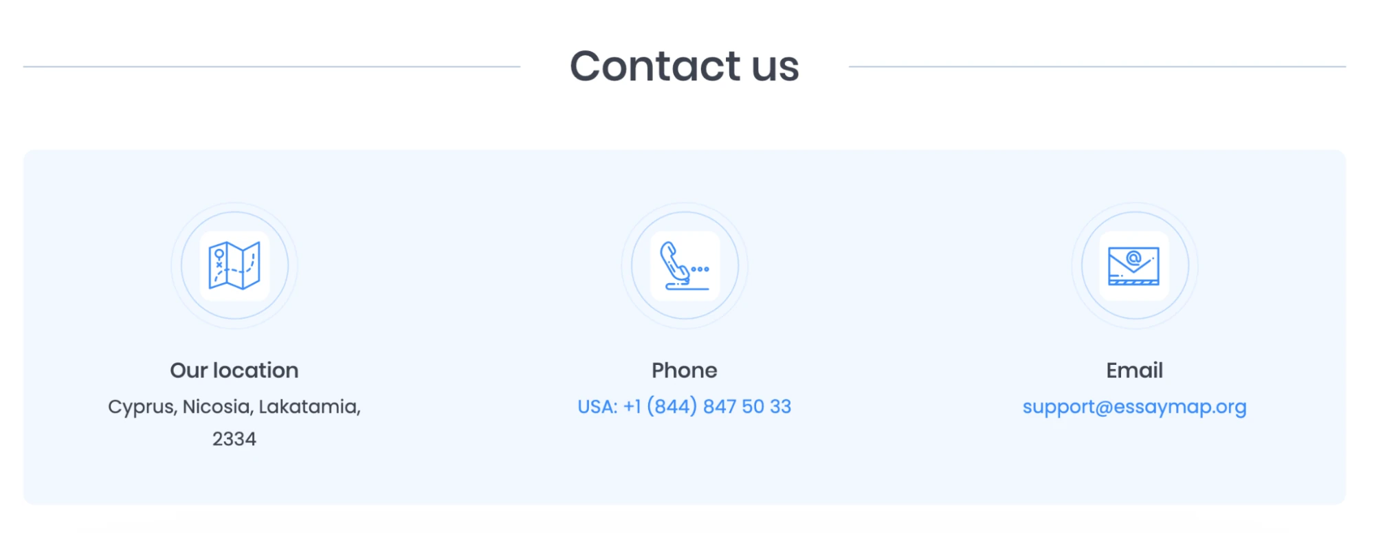 EssayMap communication channels